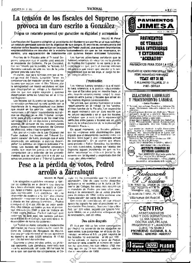 ABC SEVILLA 21-11-1991 página 21