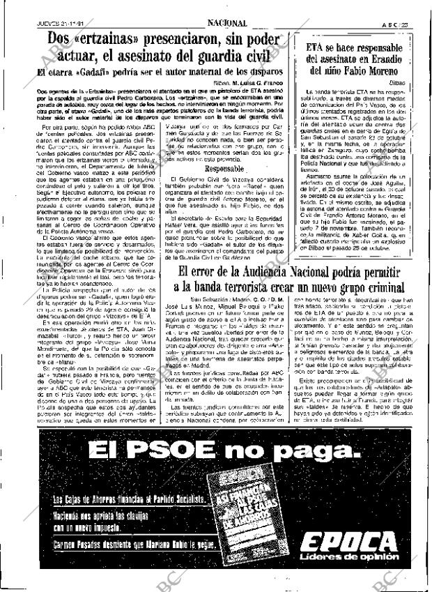 ABC SEVILLA 21-11-1991 página 23