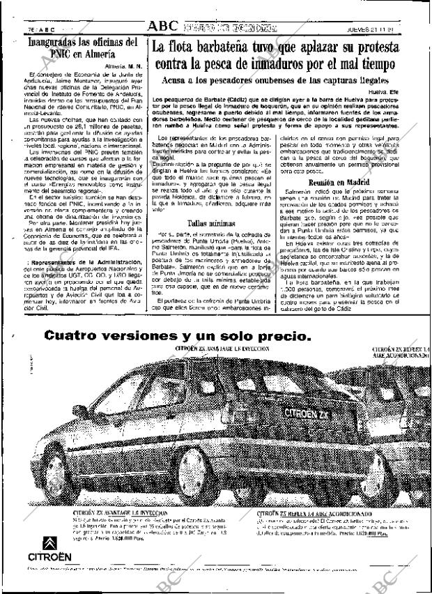 ABC SEVILLA 21-11-1991 página 76