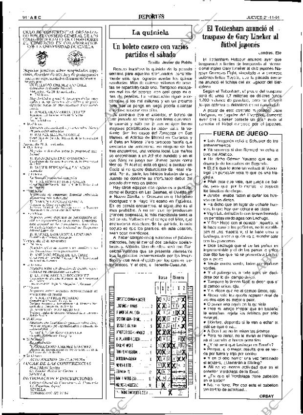 ABC SEVILLA 21-11-1991 página 94