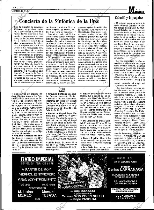 ABC SEVILLA 22-11-1991 página 103