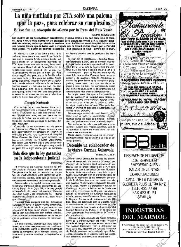 ABC SEVILLA 22-11-1991 página 25