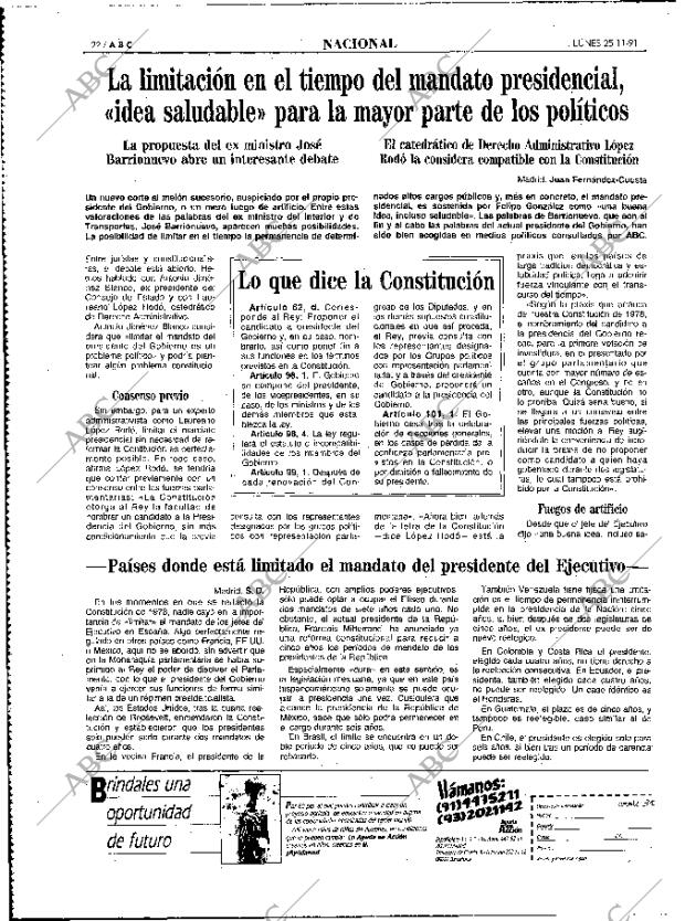 ABC MADRID 25-11-1991 página 22