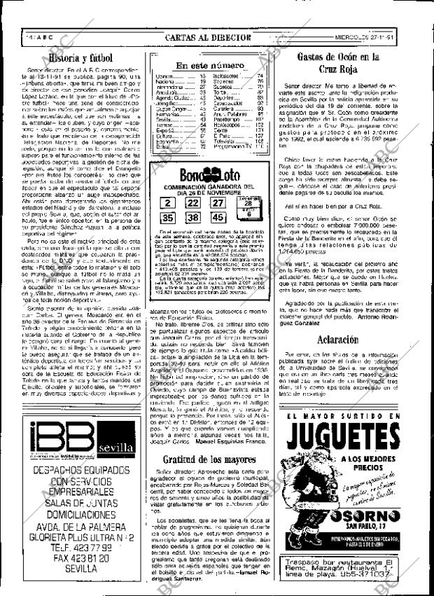 ABC SEVILLA 27-11-1991 página 14