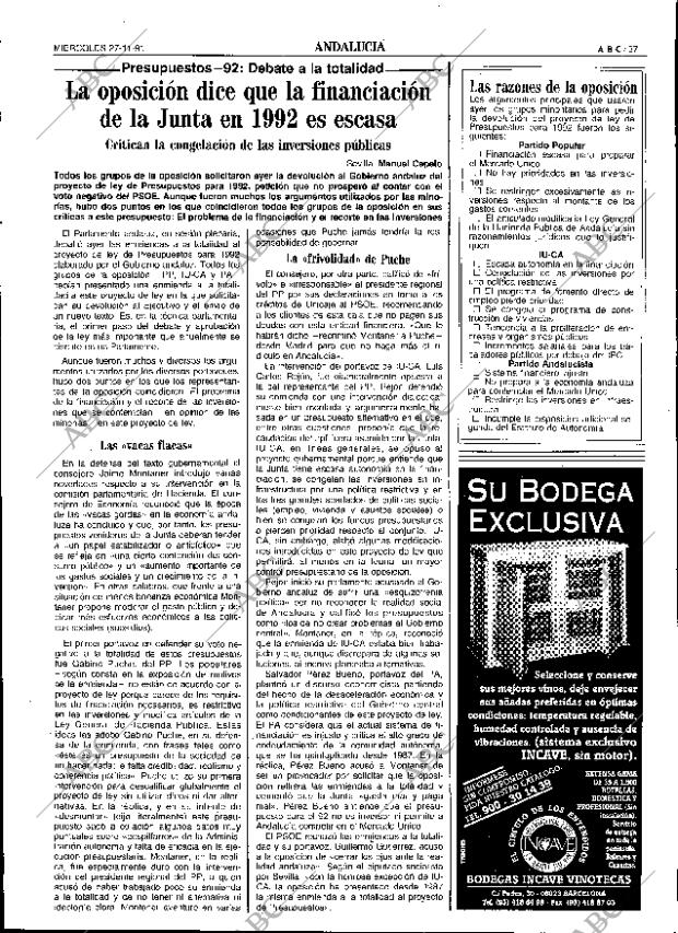 ABC SEVILLA 27-11-1991 página 37