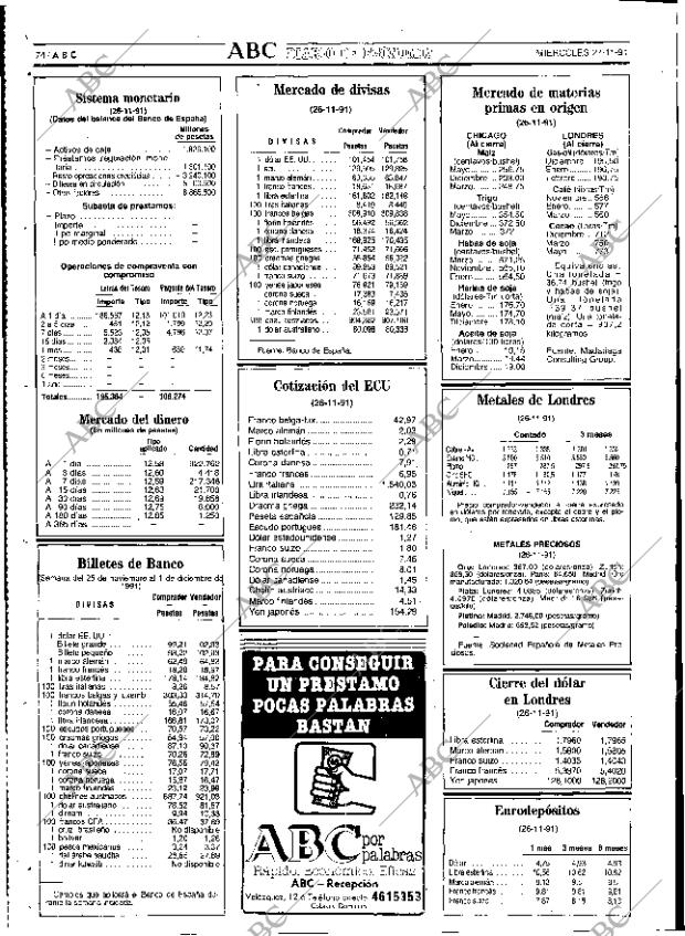ABC SEVILLA 27-11-1991 página 74