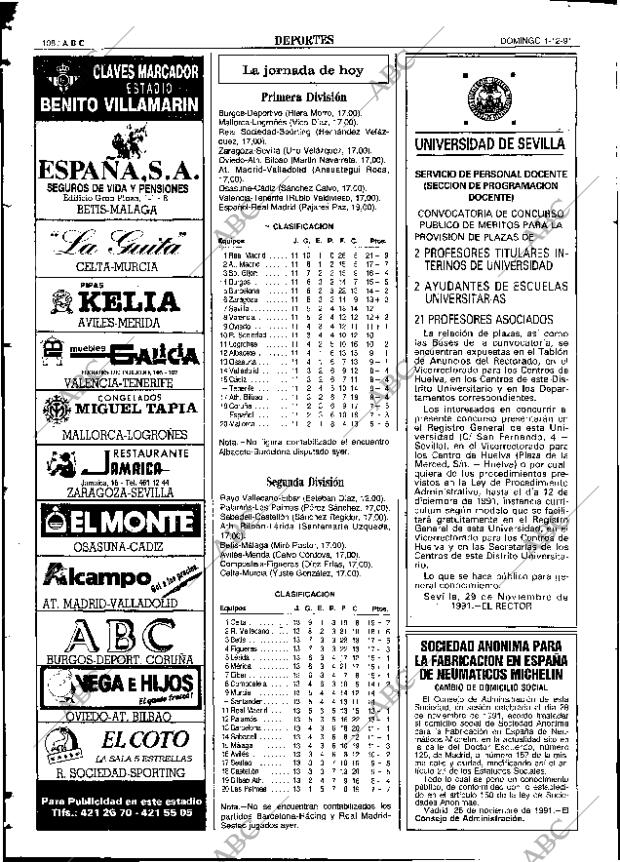 ABC SEVILLA 01-12-1991 página 108