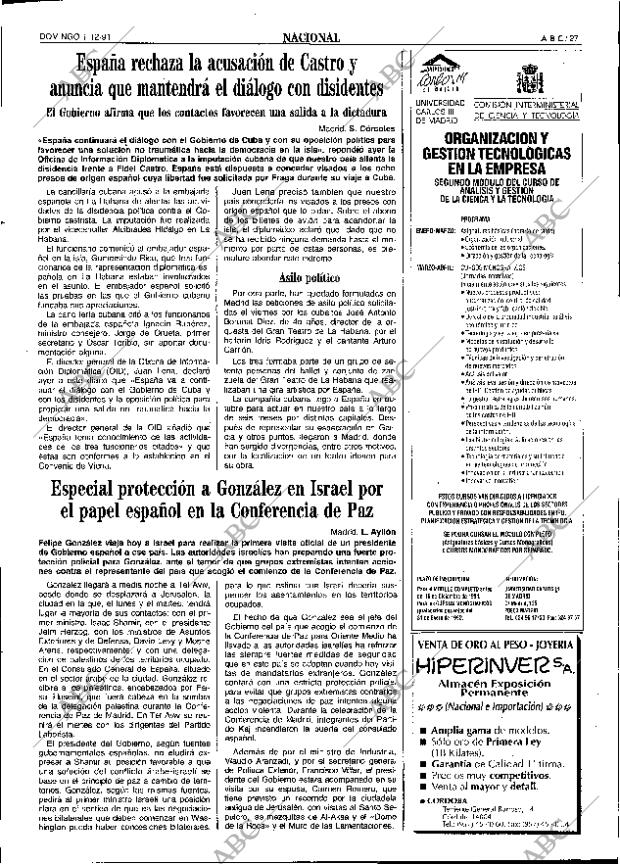 ABC SEVILLA 01-12-1991 página 27