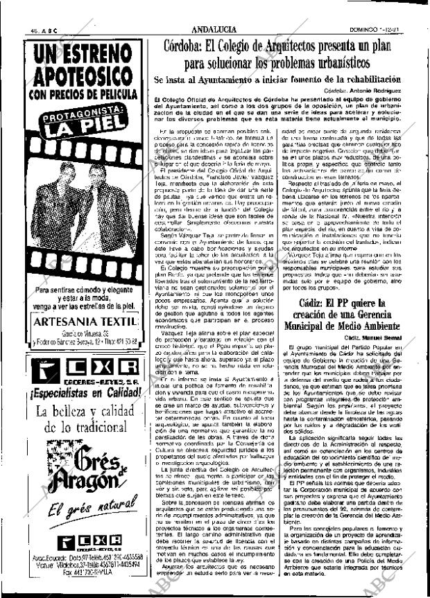 ABC SEVILLA 01-12-1991 página 46