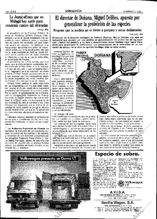 ABC SEVILLA 01-12-1991 página 54