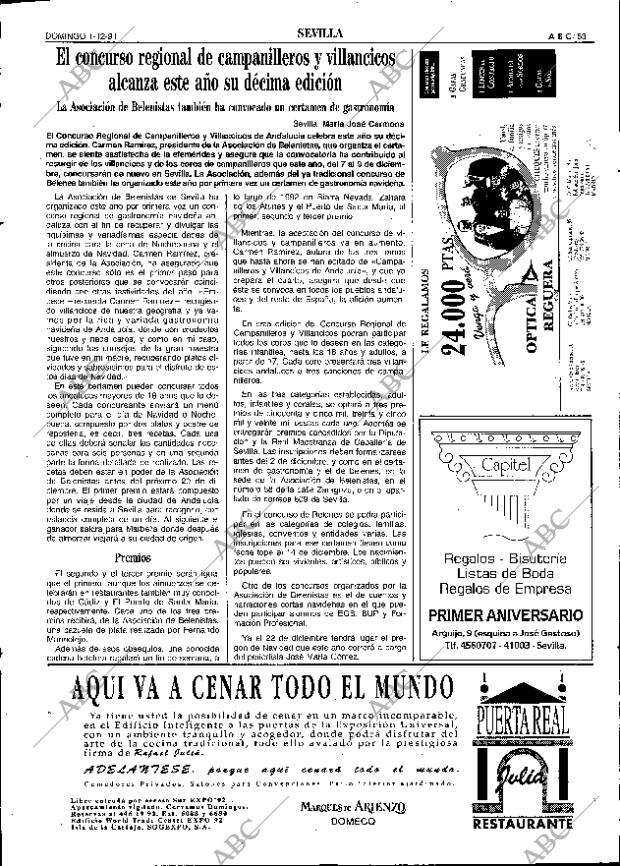 ABC SEVILLA 01-12-1991 página 63