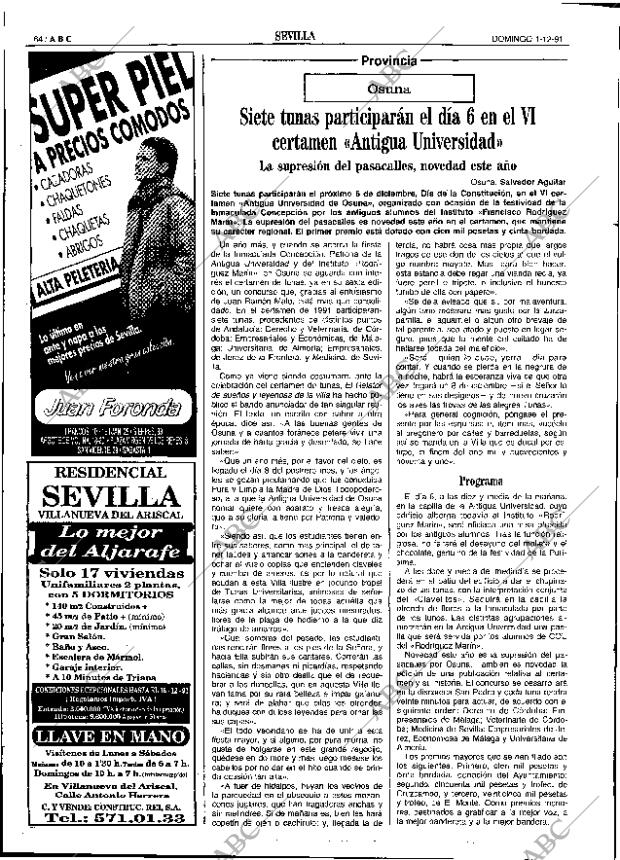 ABC SEVILLA 01-12-1991 página 64