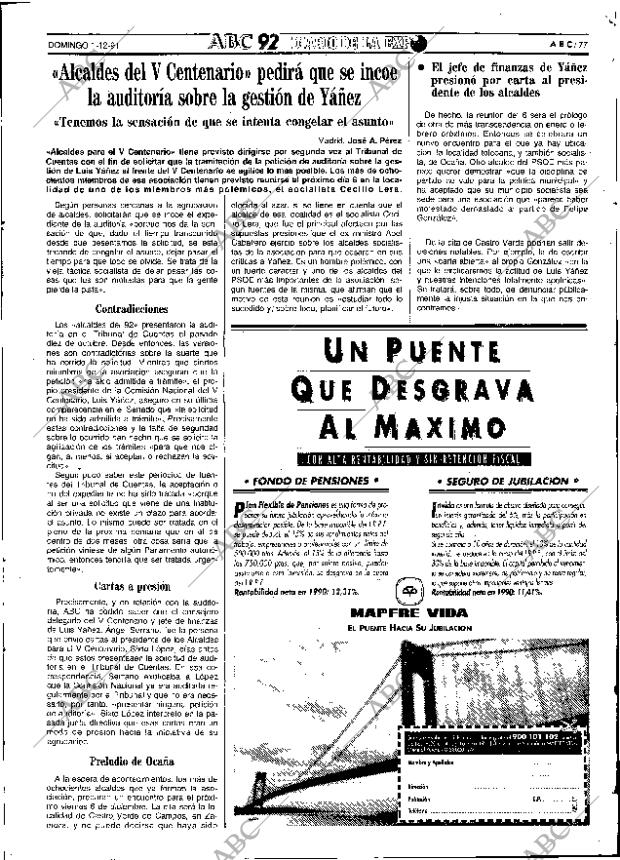 ABC SEVILLA 01-12-1991 página 77