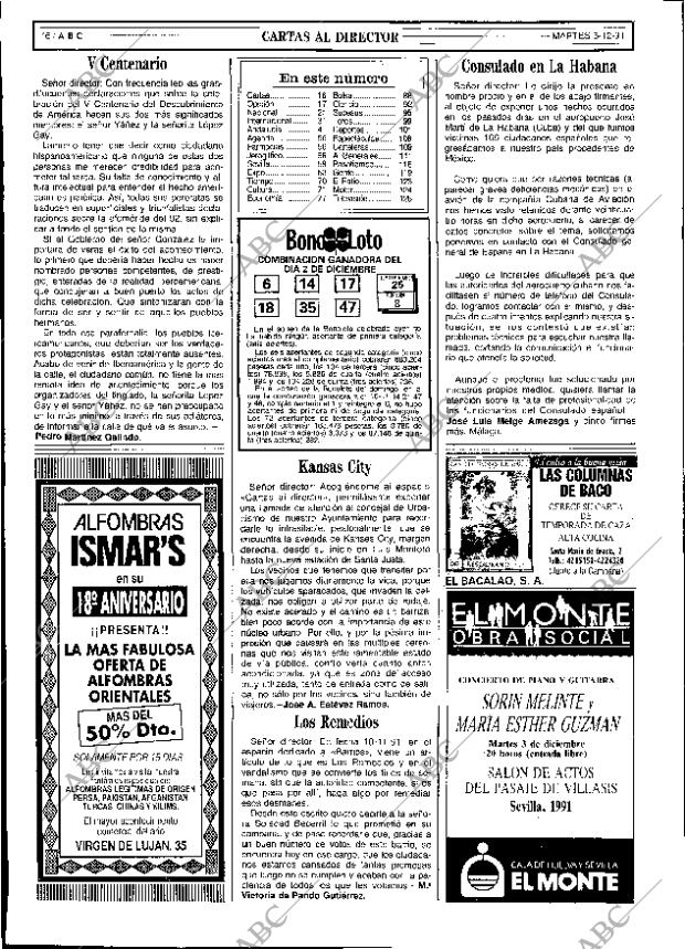 ABC SEVILLA 03-12-1991 página 16