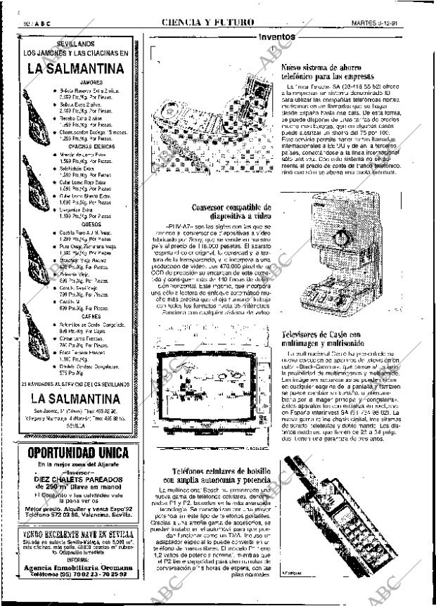ABC SEVILLA 03-12-1991 página 92
