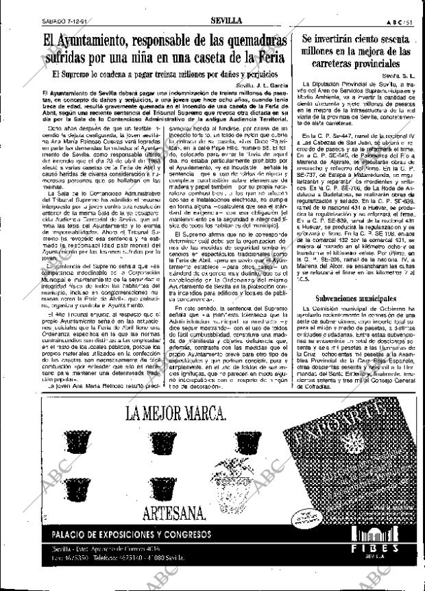 ABC SEVILLA 07-12-1991 página 51