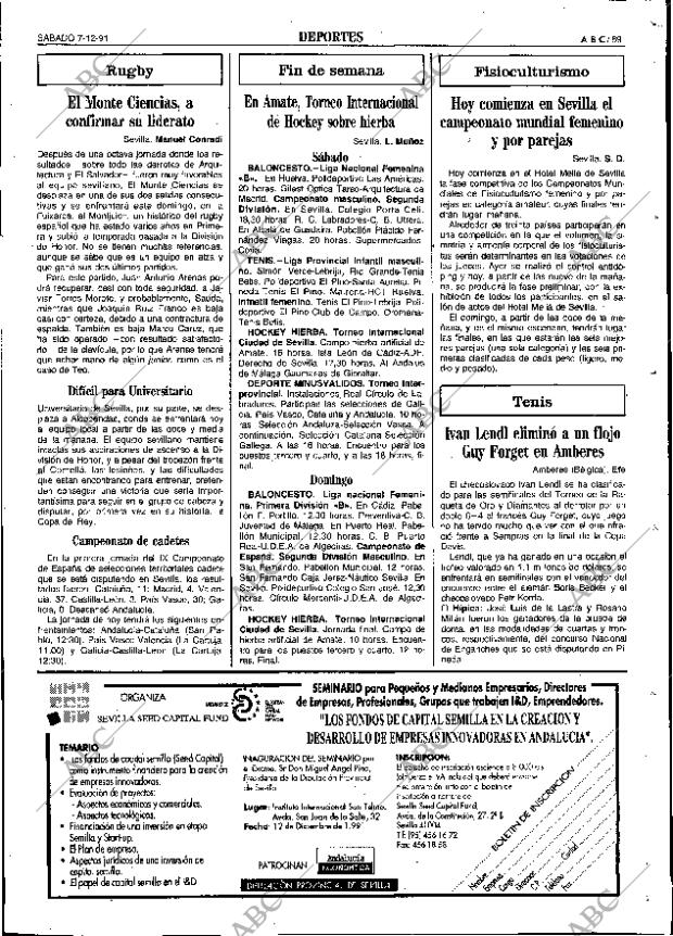 ABC SEVILLA 07-12-1991 página 89