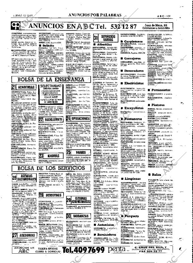 ABC MADRID 12-12-1991 página 109