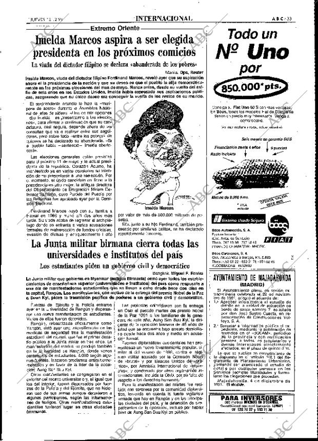 ABC MADRID 12-12-1991 página 33