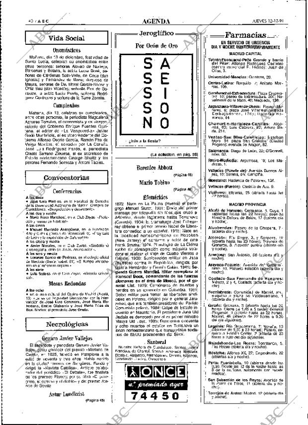ABC MADRID 12-12-1991 página 40