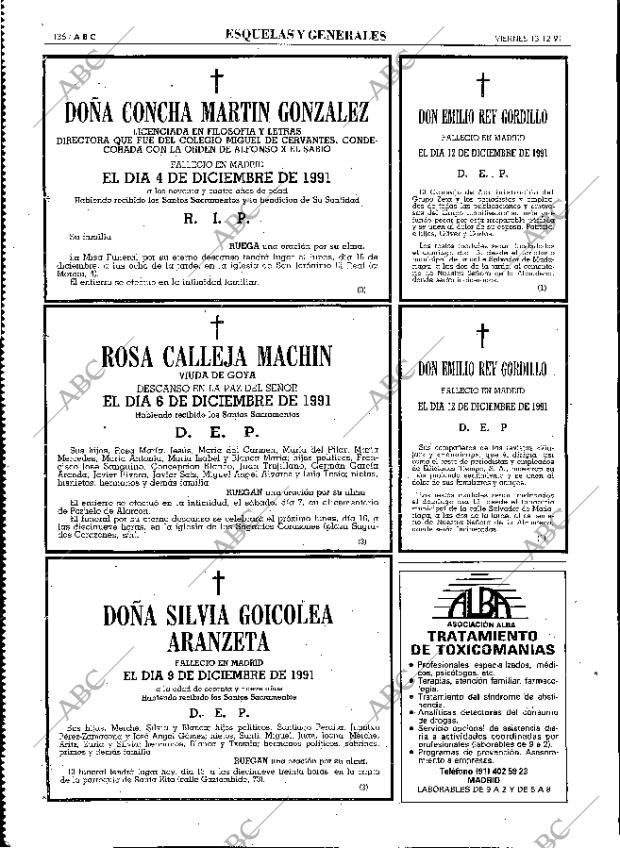 ABC MADRID 13-12-1991 página 136