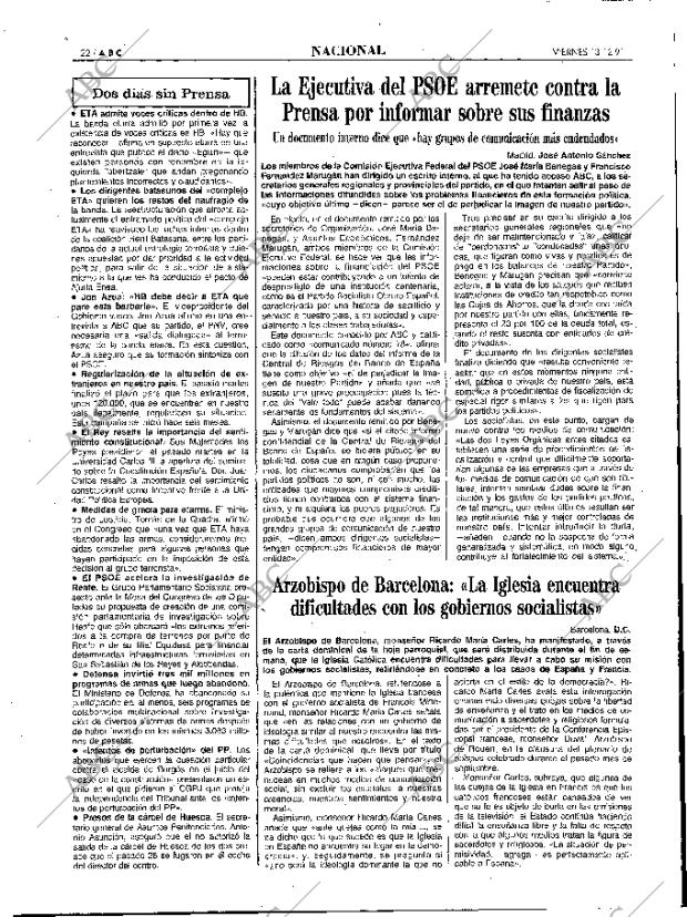 ABC MADRID 13-12-1991 página 22