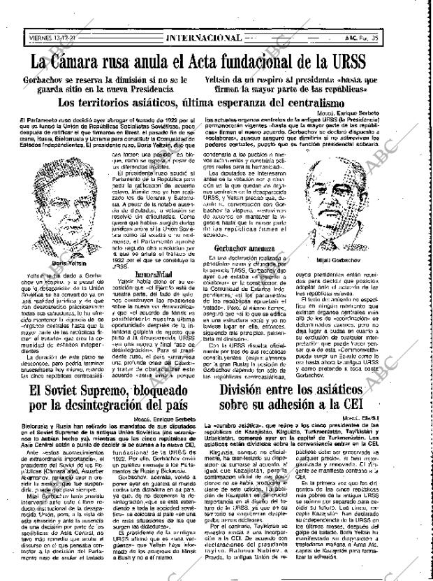 ABC MADRID 13-12-1991 página 35