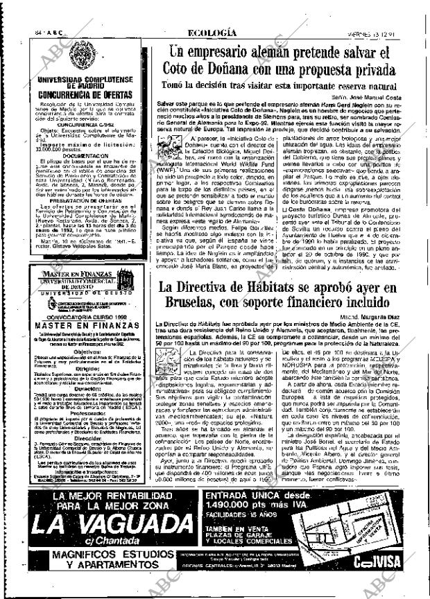 ABC MADRID 13-12-1991 página 84