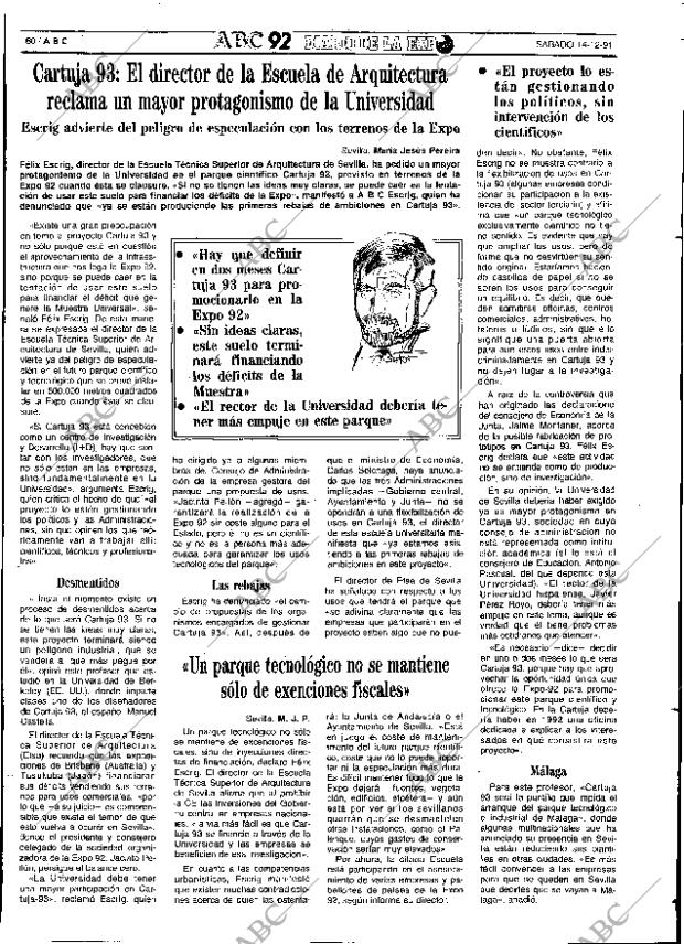 ABC SEVILLA 14-12-1991 página 60