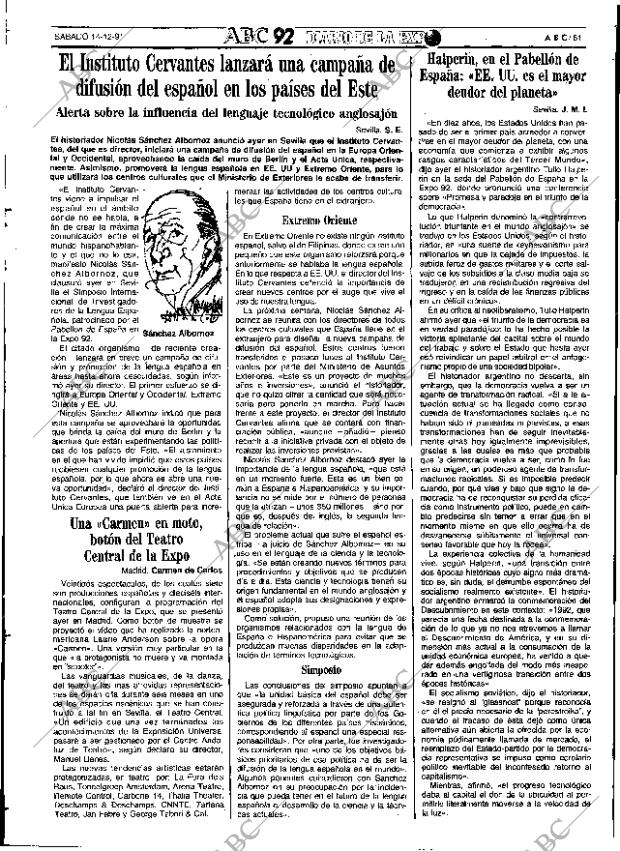 ABC SEVILLA 14-12-1991 página 61