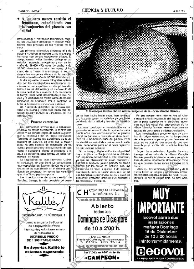 ABC SEVILLA 14-12-1991 página 85