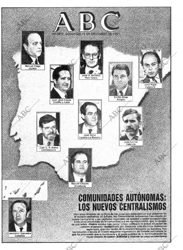 ABC MADRID 15-12-1991 página 1