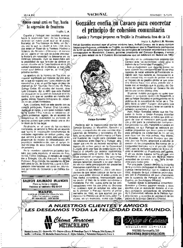ABC MADRID 15-12-1991 página 28