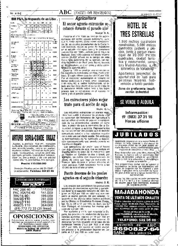 ABC MADRID 15-12-1991 página 94