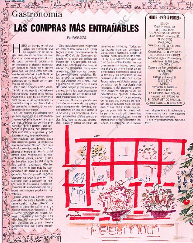 BLANCO Y NEGRO MADRID 15-12-1991 página 124