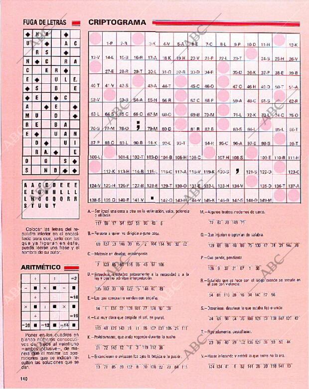 BLANCO Y NEGRO MADRID 15-12-1991 página 140