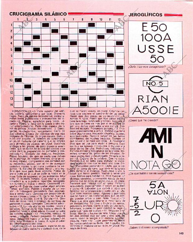 BLANCO Y NEGRO MADRID 15-12-1991 página 143