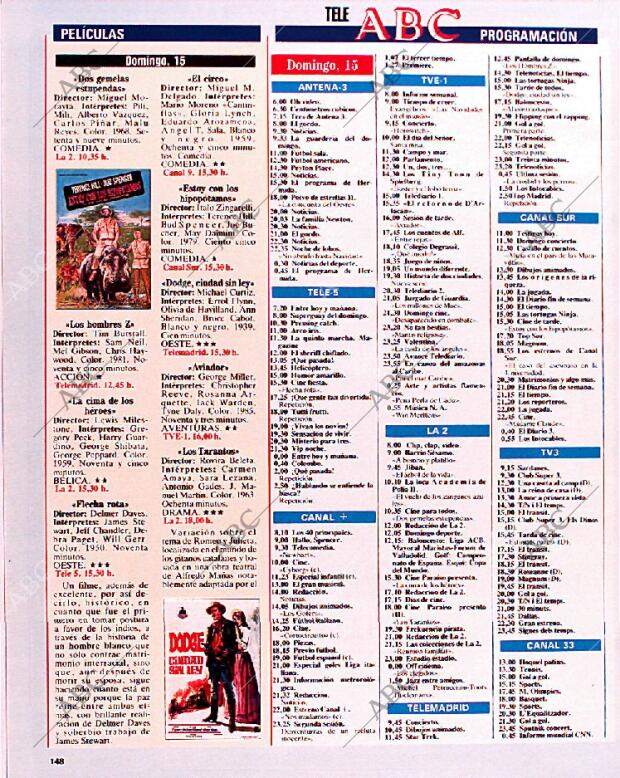 BLANCO Y NEGRO MADRID 15-12-1991 página 148