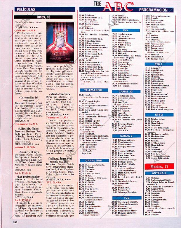 BLANCO Y NEGRO MADRID 15-12-1991 página 150