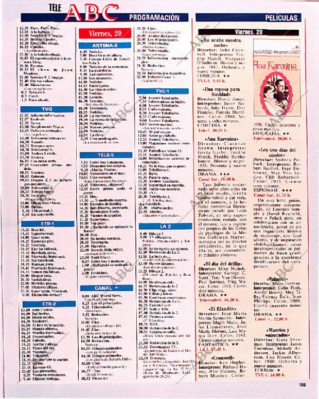 BLANCO Y NEGRO MADRID 15-12-1991 página 155