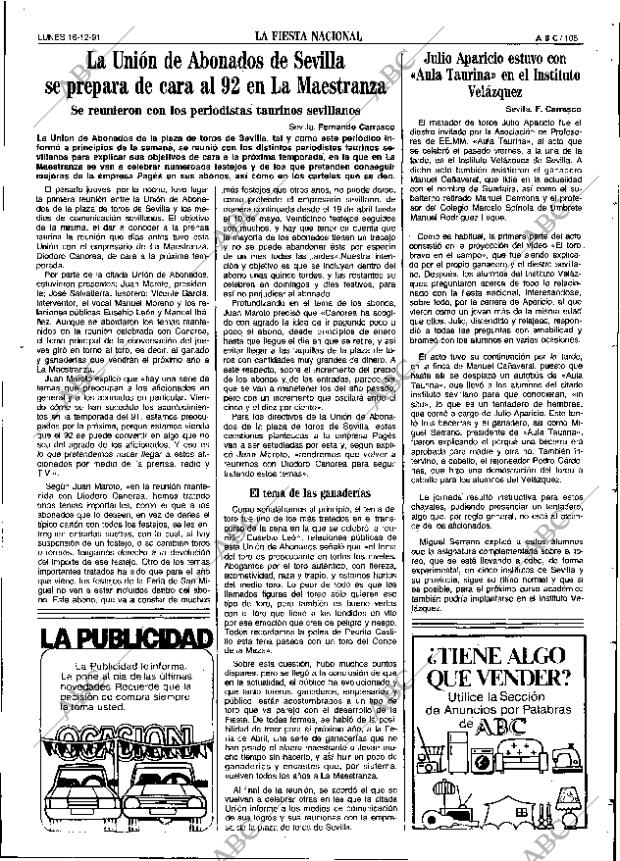 ABC SEVILLA 16-12-1991 página 105