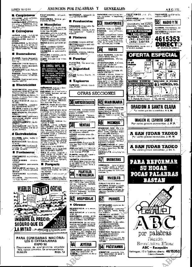 ABC SEVILLA 16-12-1991 página 113