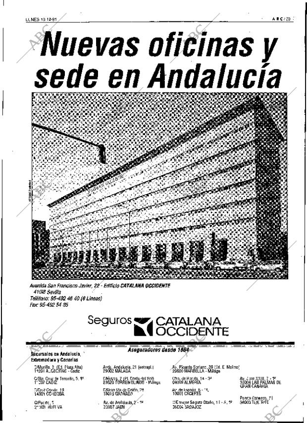 ABC SEVILLA 16-12-1991 página 23