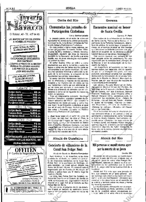 ABC SEVILLA 16-12-1991 página 56