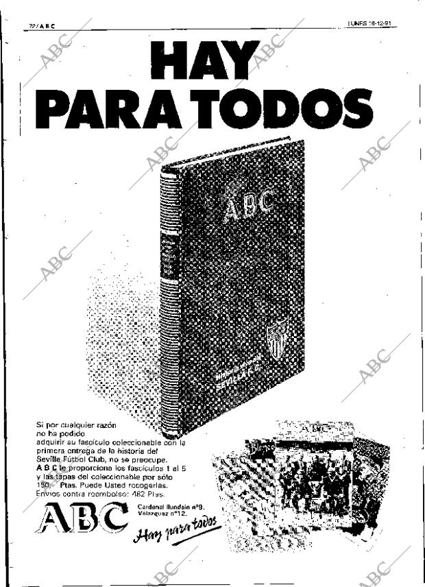 ABC SEVILLA 16-12-1991 página 72