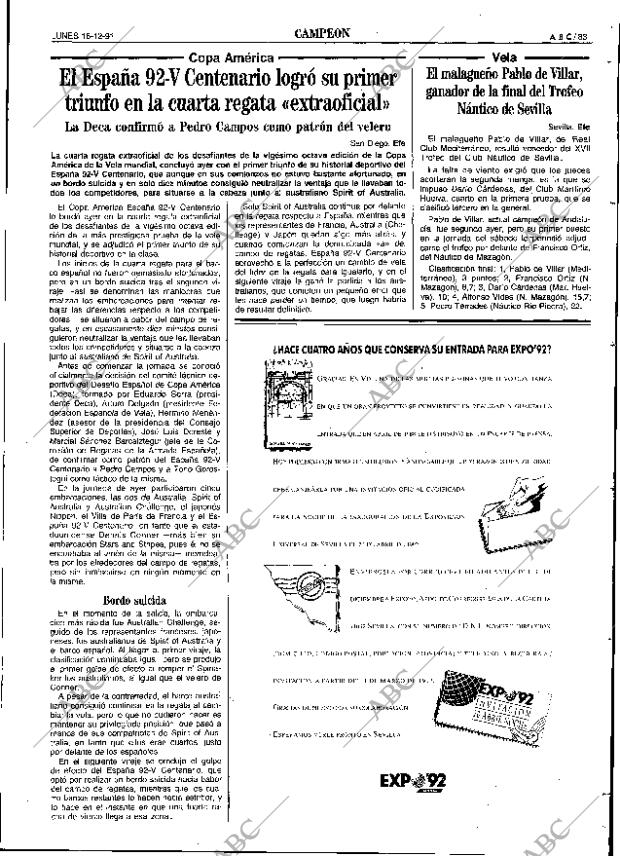 ABC SEVILLA 16-12-1991 página 83
