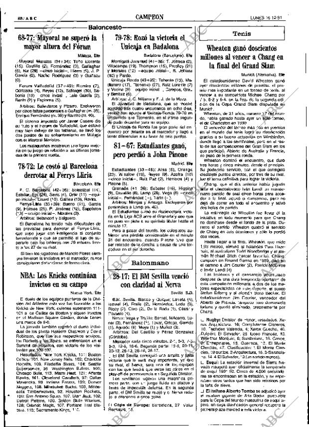ABC SEVILLA 16-12-1991 página 88