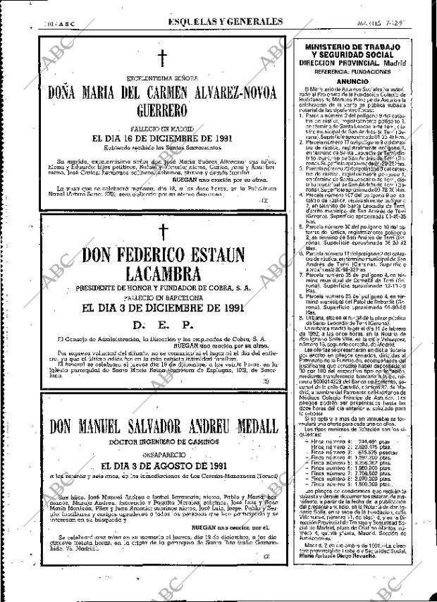 ABC MADRID 17-12-1991 página 110