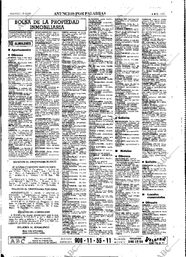 ABC MADRID 17-12-1991 página 113