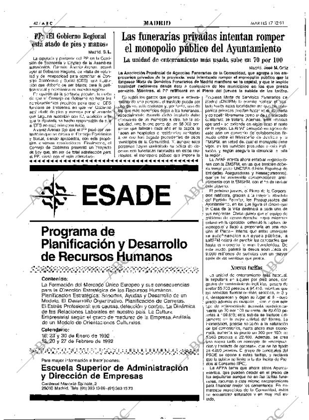 ABC MADRID 17-12-1991 página 42